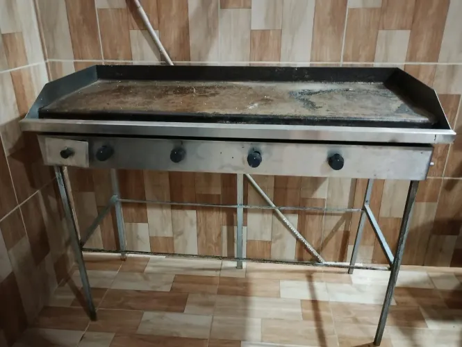 Chapa de lanche inox a gás
