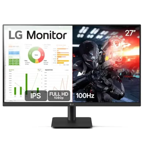 Monitor Gamer 27" LG 27MS500-B IPS, Full HD, 100Hz, 5ms, HDMI, Flicker Safe, Ajuste de inc