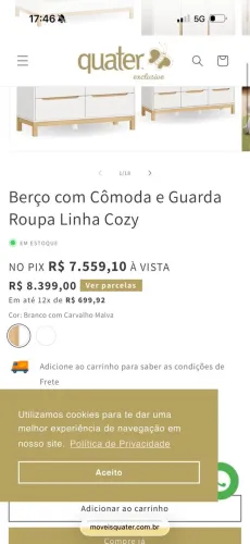 Jogo de quarto bebê 