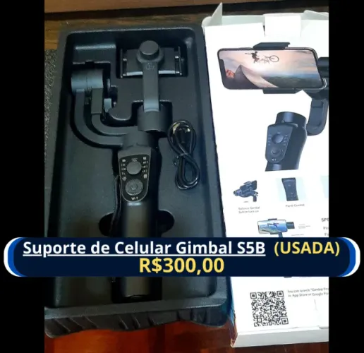 Suporte de Celular Gimbal S5B (USADA + CAIXA E PERIFERICOS)