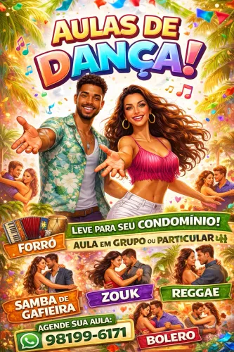 Aulas de Dança de Salão : Forró, Reggae , bolero , zuok , Samba de gafieira 
