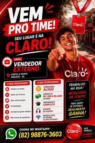 Vaga Vendedor Externo