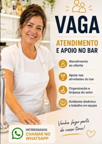 ATENDENTE DE BAR E CAFETERIA | INÍCIO IMEDIATO