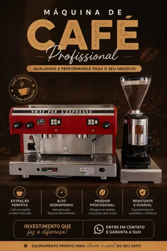 Máquina de Café Expresso Profissional + Moedor | R$ 18.000