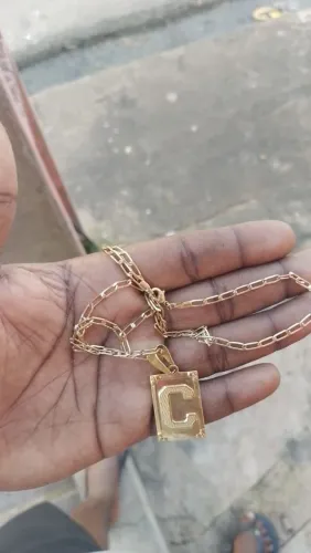 Cordão banhado de ouro