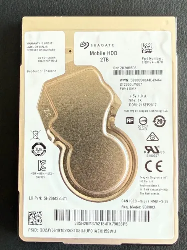 Disco Rígido HD Seagate mobile hdd 2tb st2000lm007