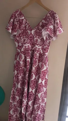 vestido branco e pink
