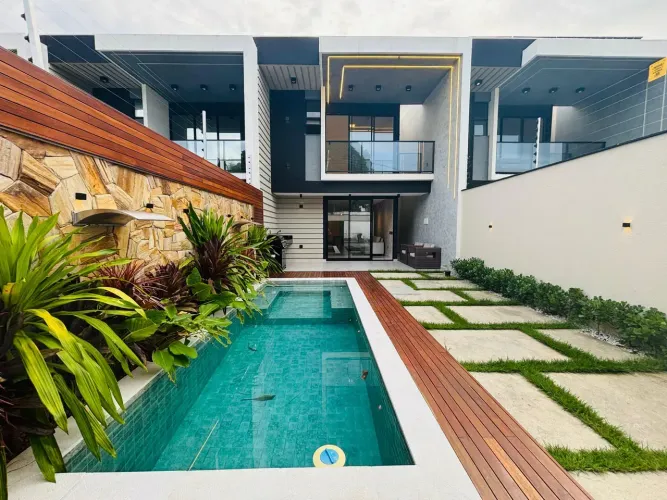 Casa duplex NOVA no Eusébio com 134m², 4 suítes e 2 vagas por R$ 689.000