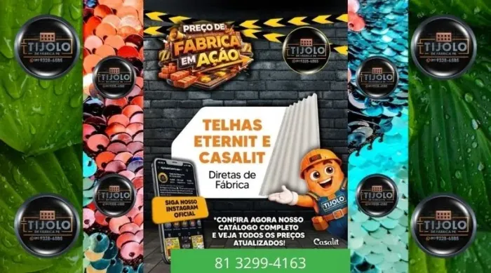 telha 5mm só pague quando receber 