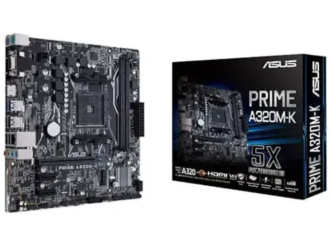 Placa mãe Asus A320M-K Ryzen (Semi-nova)