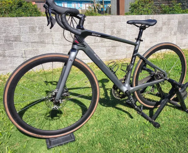 Gravel/speed Black Orange carbono