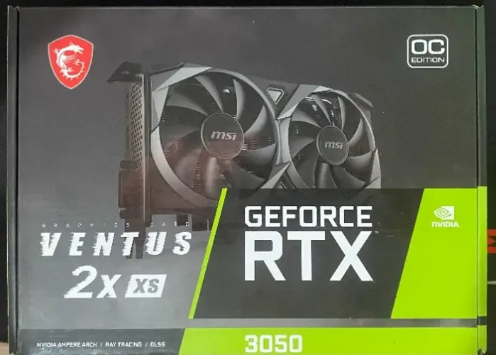 Placa de vídeo GEFORCE MSI RTX 3050 VENTUS 2X 8GB OC