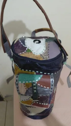 Bolsa de couro forrada