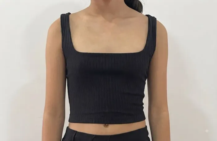 Cropped canelado Hering*M