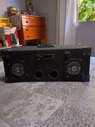 Caixa de som horizontal, plaquinha de som 150 watts alto falantes 70 watts cada 5 polegada