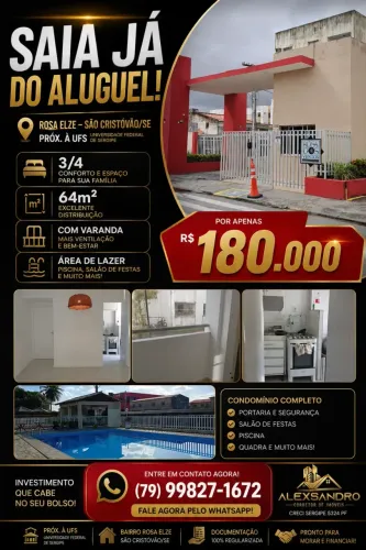 Imóvel para venda com 64 metros quadrados com 3 quartos em Eduardo Gomes - São Cristóvão -