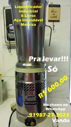 Liquidificador Industrial 6L Matevisa novissimo!!! Baixei o valor