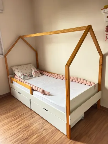 CAMA CASINHA SOLTEIRO + KIT COMPLETO