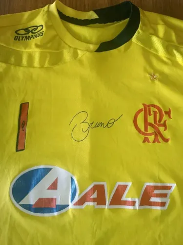 camisa original 2009 goleiro amarela flamengo bruno olympikus tamanho m