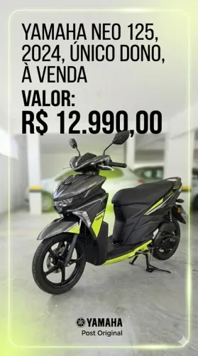 Yamaha Neo 125 2024 - Único Dono, Estado de Zero!
