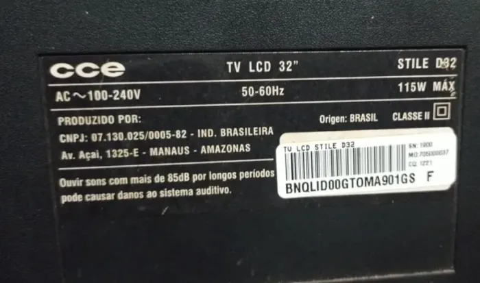 TV 32" COM DEFEITO: TELA PRETA, LIGA E ACENDE MAS NÃO DÁ IMAGEM