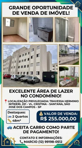 Apartamento Bosque de Santana - Venda/Aceita carro com parte de pagamento