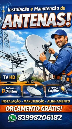 Antenista - antena cabos - suporte de tvs tv online