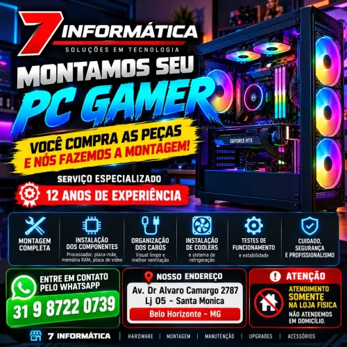 Montagem e manutenção de pcs e notebooks.