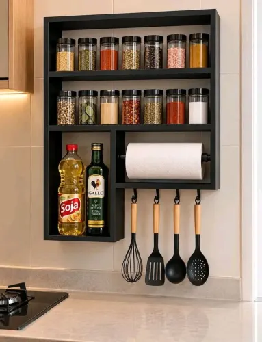 Suporte para Condimentos cozinha MDF decoração de Ambientes 