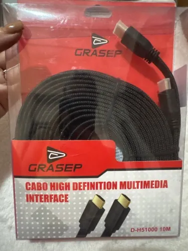 Cabo HDMI 10 metros Alta Definição Conector Dourado TV PC Game Notebook Monitor projetor