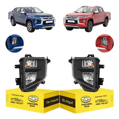 Par Farol Milha L200 Triton Sport Hpe 2021 2022 23 24 2025 Cristal