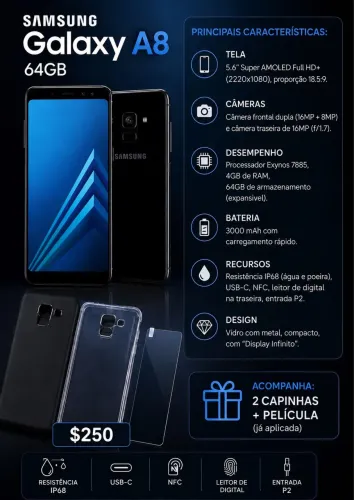 SAMSUNG GALAXY A8 64gb 