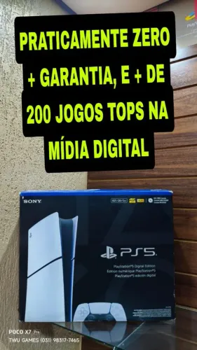 PS5 slim + garantia + 200 JOGOS TOPS