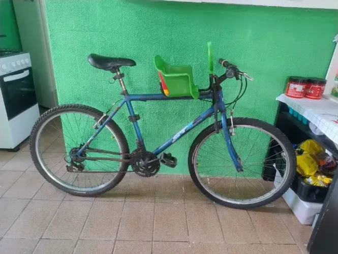 Bicicleta aro 26 + cadeirinha infantil