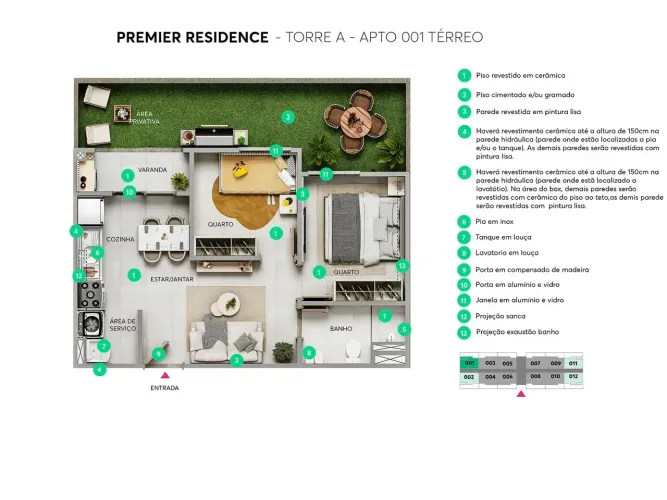 Apartamento Minha casa minha vida na Iputinga 37 metros com 2 quartos em Iputinga - Recife