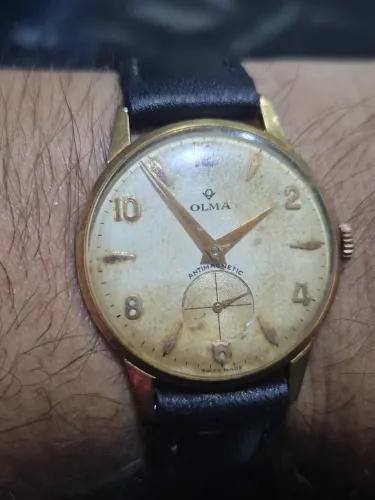 Relógio OLMA MECÂNICO SUÍÇO - VINTAGE - TODO REVISADO