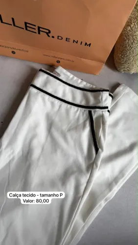 Calça Alfaiataria Branca - tamanho P