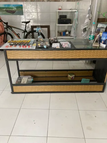 moveis em metalon e palha sintética, lindos!