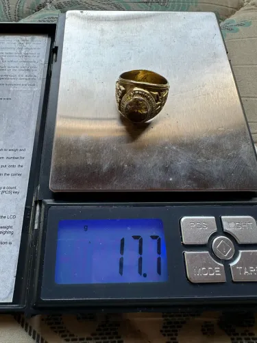 Anel de prata banho en oura