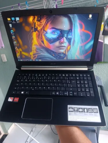 Notebook Acer com tela 15, 8 gigas de RAM ddr4 , placa de vídeo rx de 2 gigas, hdd 1 tera
