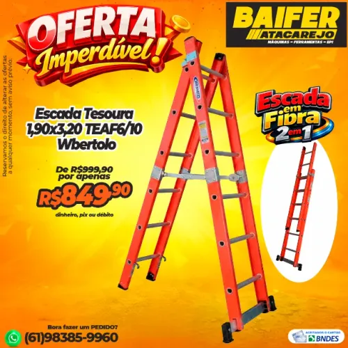 Escada Tesoura 1,90x3,20 TEAF6/10 Wbertolo