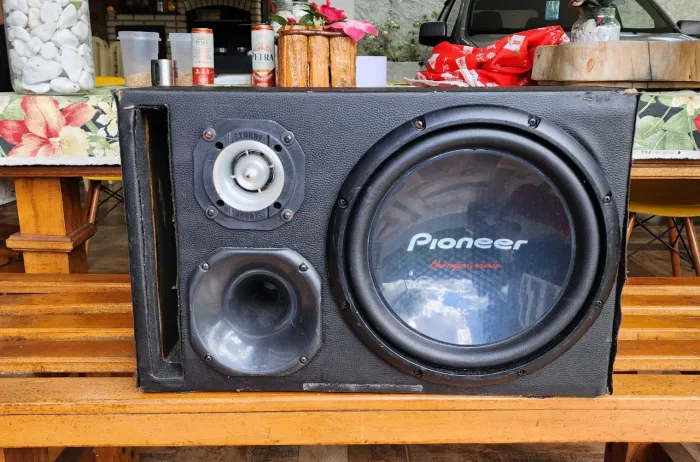 Caixa Trio Automotiva Pioneer Champion Series 12? com módulo, corneta e tweeter