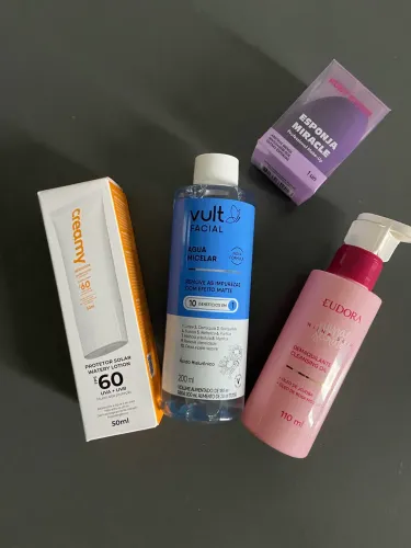 Kit Skincare e Remoção de Make | Protetor Creamy FPS60 + Cleansing Oil Niina Secrets