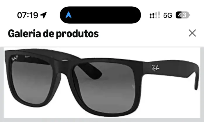 Óculos de Sol Ray-Ban Justin Unissex, Tamanho 57