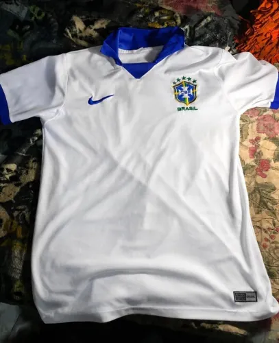 Camisa Seleção Brasileira Nike Brasil Masculina Branca Original