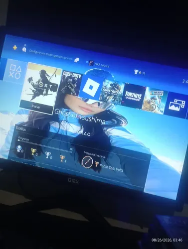 PS4 SLIM + MONITOR E PERIFÉRICOS