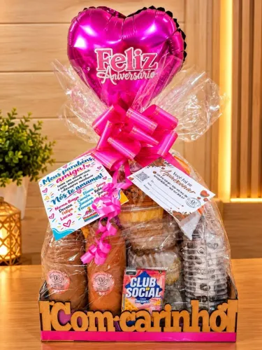 Cesta Café da Manhã Linda e Personalizada