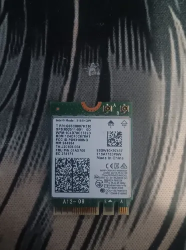 Placa Wi-Fi Intel Dual Band Wireless-AC 3168NGW