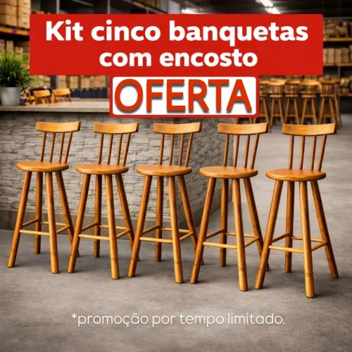 KIT BANQUETAS COM ENCOSTO