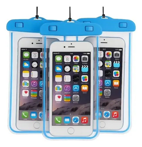 Capa Prova D'agua Protetora Para Celular B-max Transparente Cor Branca
